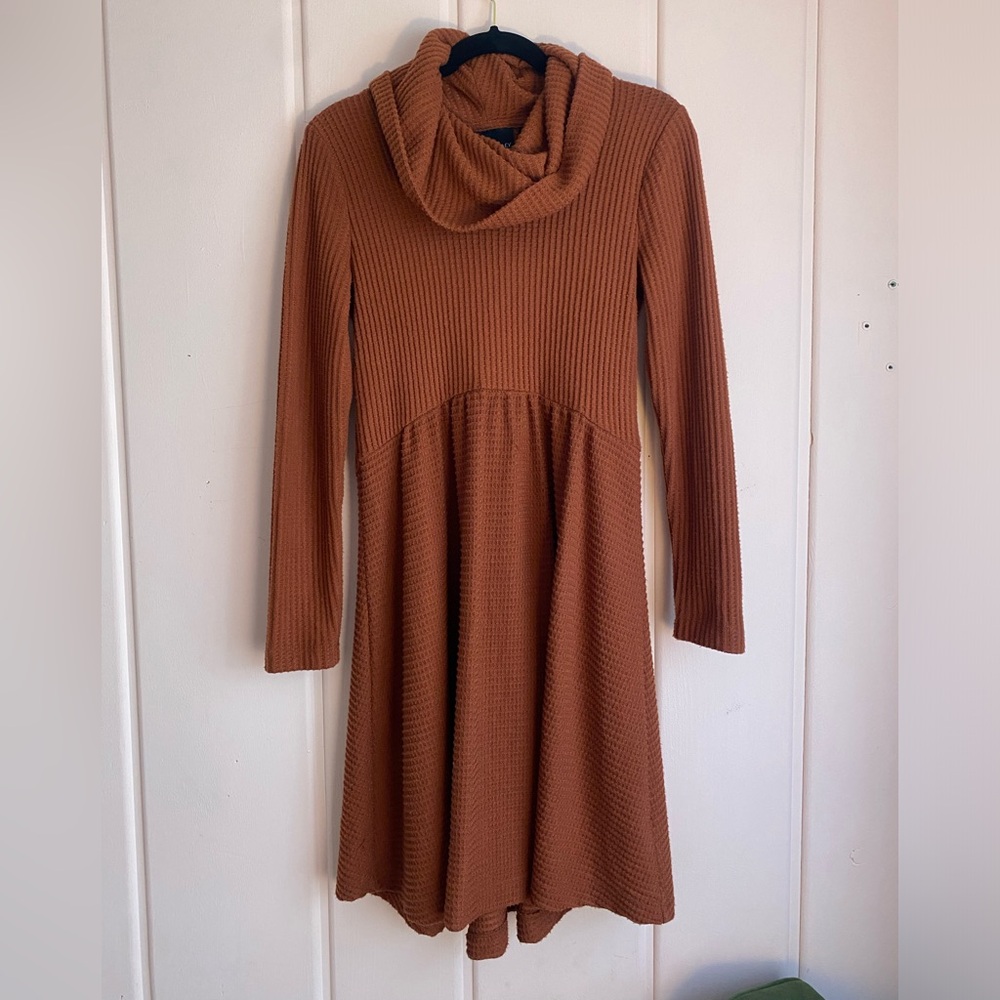 Cynthia Rowley Brown Cowl Neck Dress
